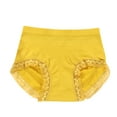 thumbnail image 2 of HUPOM Plus Size Underwear For Women Panties In Clothing High Waist Activewear Tie Seamless Waistband Yellow F, 2 of 3