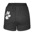 thumbnail image 5 of Usmixi Summer Shorts for Women Fashion Elastic Waist Dog Paws Print Short Pants Soft Cotton Drawstring Plus Size Shorts with Pocket Black m, 5 of 5