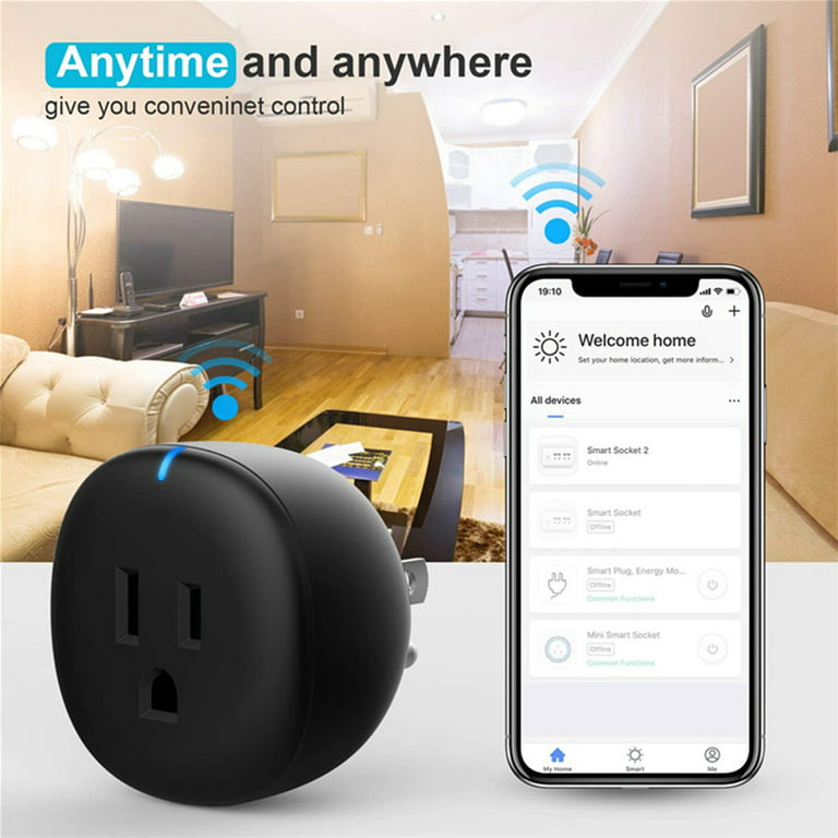 Smart Plug 2 Packs 16A Wi-Fi Enabled with Timer Energy Monitor – Apromio