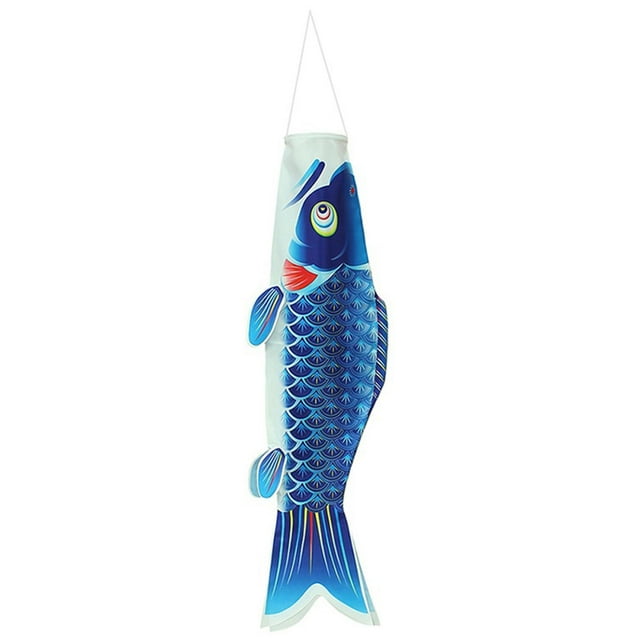DOLITY Japanese Carp Flag Japanese Carp Windsock Streamer Windsock Banner Colorful blue