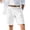 white, variant on Nestiefly Mens Linen Shorts Casual Summer Beach Shorts Loose Elastic Waist Drawstring Cargo Pants with Pockets Army Green XL