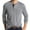 Gray, variant on BADHUB Men's Cotton Long Sleeve T Shirt Casual Classic Three Button Henley Shirts Slim Fit Vintage Top Gray L