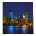 thumbnail image 3 of Ambesonne Urban Shower Curtain, Manhattan Sunset Skyline, 69"Wx75"L, Multicolor, 3 of 5