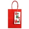 Holiday Time Christmas Small Gift Bag, Red Ho Ho Ho