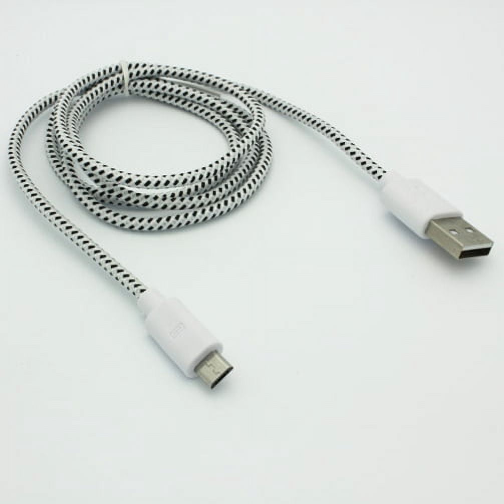 Home Wall Adaptive Fast Charger Baided 6ft USB Cable Data Wire USB-C Cord [White] B5O for Samsung Galaxy Tab S 10.5 SM-T800 8.4 SM-T700 S2 8.0 9.7, TabPRO 10.1 SM-T520 12.2 8.4