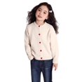 thumbnail image 2 of Girls' Cardigan Sweater Cute Heart Buttons Cotton Long Sleeve Crewneck Uniform Sweater for Girls Warm Knitted Cardigan Jacket, 2 of 9