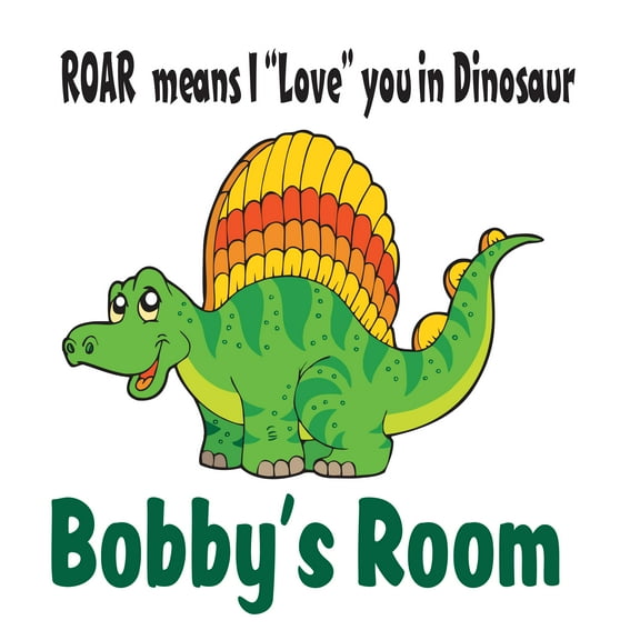 Roar Means I Love You in Dinosaur Wall Vinyl Decal - Playroom Sticker - Vinyl Saying Lettering Wall Art -Inspirational Saying Wall Quote Decor-Size : 18" x 20".