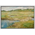 thumbnail image 2 of PixonSign Framed Wall Art Green Spring Pond Landscape Floral/Botanical Nature Wilderness Artwork Field Oil Paintings Modern Scenery Canvas Prints Colorful for Rooms - 24"x36" White, 2 of 5