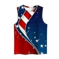 thumbnail image 4 of Womens Red White and Blue Tanks Womens Red White and Blue Tank Top Fourth of July Tank Patriotic Women Tops Women's Casual Independence Day Sleeveless Round Neck Tops, 4 of 5