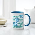 thumbnail image 4 of CafePress - I'm Not 70 Blue - 11 oz Ceramic Mug - Novelty Coffee Tea Cup, 4 of 4