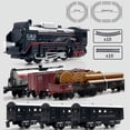 thumbnail image 2 of Tren de carga clásico, juguete eléctrico, tren navideño, juego de vías con pistas de luz, modelo de juguetes para niños, regalo para niños, 2 of 5