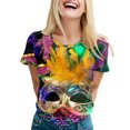 thumbnail image 1 of PMUYBHF T-Shirt Imprimé à Manches Courtes Col Rond pour Femmes Printemps Été 828 L, 1 of 5