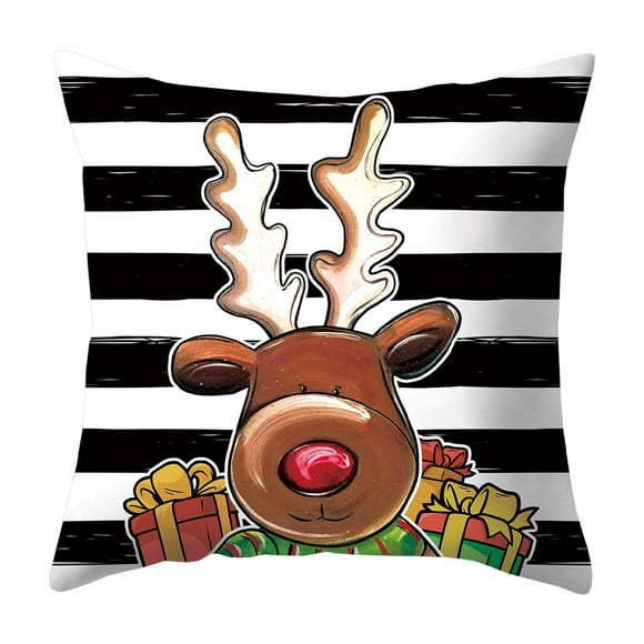SDNall Living Room Decor, Christmas Decorations for The Home, Soft Peach Skin Velvet Pillowcases - Digital Color Printing for Christmas Themed Living Room, Home Decorations for Living Room