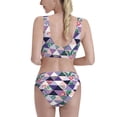 thumbnail image 5 of High Waisted Bikini Sets For Women, Plaid Flamingo Swimsuits Tummy Control, Two Pieces Bathing Suit, 5 of 8