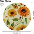 thumbnail image 2 of Coolnut Round Tablecloth Beautiful Sunflower Butterfly Modern Table Cover for Home Decoration Washable Table Cloth for Dinner Picnic 60in, 2 of 5