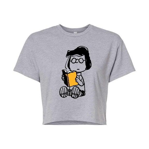 Peanuts - Marcie Reading - Juniors Cropped Graphic T-Shirt