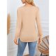 thumbnail image 5 of Suéteres Plisados de Larga para Mujer, Blusas Casuales y Elegantes de Cuello Redondo, Camisas Holgadas, Ropa de Otoño. Albaricoque S, 5 of 10