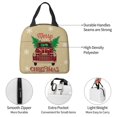 thumbnail image 3 of Lafuoo Christmas Vintage Red Truck Pattern Portable Aluminum Foil Thickened Insulation Lunch Bag, Waterproof Zipper Lunch Bag Suitable for Men and Women-One Size, 3 of 7