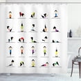 thumbnail image 1 of Ambesonne Gymnastics Shower Curtain, Woman Doing Yoga, 69"Wx70"L, Multicolor, 1 of 3