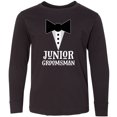 thumbnail image 3 of Inktastic Junior Groomsman Boys Wedding Party Mock Tux Long Sleeve Youth T-Shirt, 3 of 5