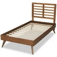 thumbnail image 3 of Baxton Studio Lit Plateforme Taille Simple en Bois Fini Brun, 3 of 9