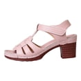 thumbnail image 3 of Xijirk Sandals Women,Strappy High Heel Sandals with Open Toe Platform Summer Fashion Shoes Adjustable Ankle Strap for Dressy Wear,,Pink,6, 3 of 8