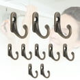 thumbnail image 2 of Ludlz 10Pcs Decorative Wall Mounted Basic Wrought Iron Hooks For Kitchen And Bathroom, Rustic Hook, Blacksmith Handmade Antique Decorative Hooks For Hanging Robe, Towels, Coats, 2 of 2