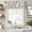 Navy blue, green, linen, variant on Purple Grey Botanical Farmhouse Short Window Curtain Valances, Rustic Country Spring Floral Summer Leaf Rod Pocket Kitchen Valances for Living Room Bedroom Bathroom Cafe 42" x 12"