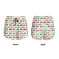 thumbnail image 3 of Daiia Colorful Bus Pattern Women's 2 in 1 Running Shorts - Lightweight Athletic Workout Gym Yoga Shorts Liner with Phone Pockets-Small, 3 of 7
