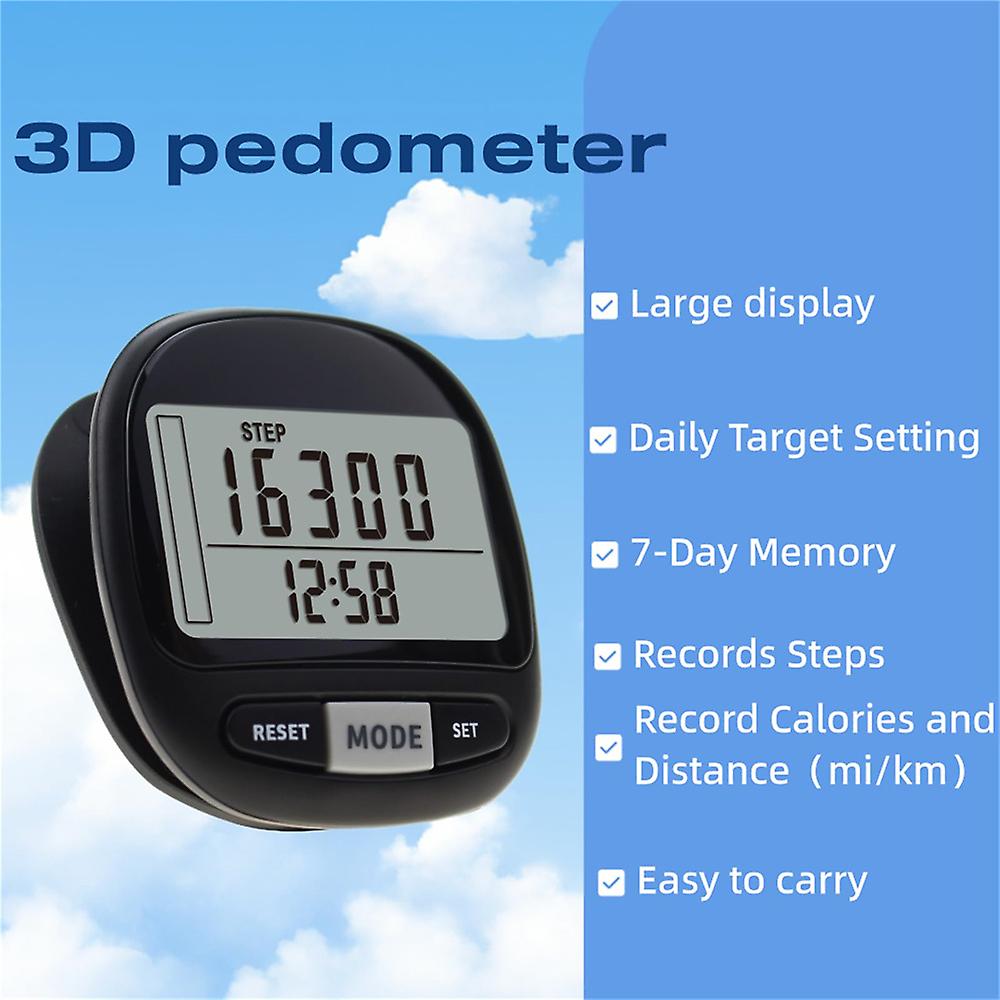 Podomètre 3D pour La Marche, Mini Podomètre Précis, Compteur de Pas de podomètre de Marche Simple, Podomètre 3D avec Mode Sommeil, Podomètre sans Application ni Téléphone Portable Podomètre 3D pour La Marche, Mini Podomètre Précis, Compteur de Pas de podomètre de Marche Simple, Podomètre 3D avec Mode Sommeil, Podomètre sans Application ni Téléphone Portable