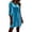 Sky Blue, variant on Vibrex Summer Dresses for Women Women's Stretch Velvet V-neck Mid-length Sleeve Dress Solid Maxi Dress Purple_L