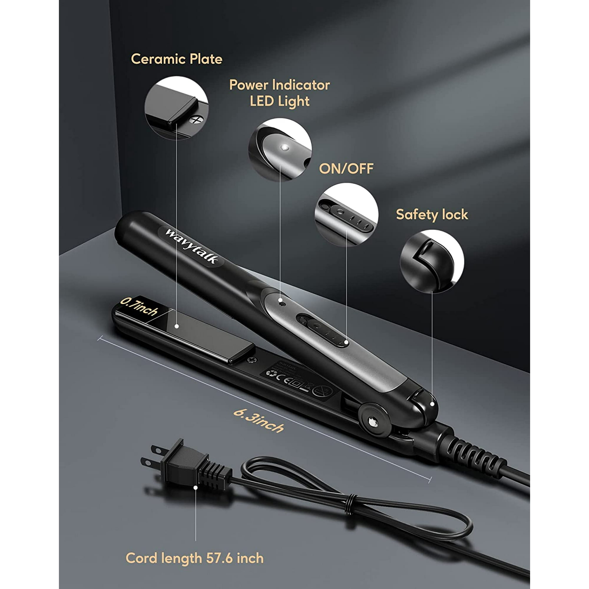 Black mini flat iron hotsell