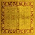 thumbnail image 1 of Ahgly Company Indoor Square Oriental Yellow Industrial Area Rugs, 3' Square, 1 of 4