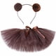 thumbnail image 4 of Falda de tul esponjosa con tutú de oso marrón para niñas pequeñas, disfraz de fiesta de animales de la jungla, ropa para niños, 4 of 5