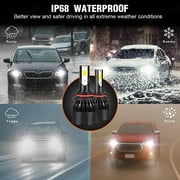 9005 9006 Combo LED Headlight Bulbs for Toyota Corolla 2001-2013 High Low Beam Lights White,c9