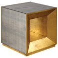 thumbnail image 2 of Home Square 20" Square Glass Top Accent End Table in Gold - Set of 2, 2 of 7