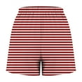 thumbnail image 5 of Lenpel Pajama Shorts for Women Casual Elastic High Waisted Striped Boxer Lounge Shorts Comfy Sleepwear Bottoms, 5 of 5