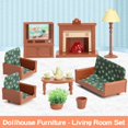 thumbnail image 3 of Dollhouse Furniture Set for Kids Toys Miniature Doll House Accessories Pretend Play Toys for Boys Girls & Toddlers Age 3+ with Living Room, 3 of 5