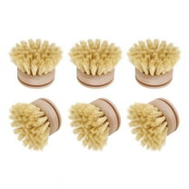 Washing Up Brush,Dish Brush,6 Pcs Replacement Brush Heads Wooden Cleaning Dish Refillable Kitchen Beech