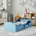 thumbnail image 4 of Ages 18+ Months Old Kids with Removable Safety Guard Rails, Low to Ground Design, Certified Fabric Beds (Khaki), 4 of 8