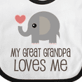 thumbnail image 4 of Inktastic Great Grandpa Loves Me Boys or Girls Baby Bib, 4 of 4