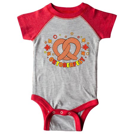 

Inktastic Oktoberfest with Pretzel and Leaves in Orange Red and Yellow Gift Baby Boy or Baby Girl Bodysuit