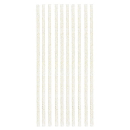 Gold Glitter Reusable Plastic Straws (10 Pcs) - 1 Pack