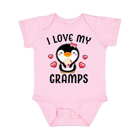 

Inktastic I Love My Gramps with Cute Penguin and Hearts Gift Baby Girl Bodysuit