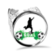 thumbnail image 1 of Pena de fútbol soccer Sports texto Anillo de compromiso de boda de amor ajustable Unbranded M, 1 of 3