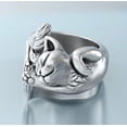 thumbnail image 6 of Cat Ring for Women Men, Fashion Adjustable Cute Cat Animal Statement Ring, Lazy Cat Jewelry, Valentine's Day, Mothers Day, Gifts for Women Mother Wife, 6 of 8