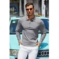 thumbnail image 6 of COOFANDY Men's Long Sleeve Polo Shirts 1/4 Zip Pullover Polo Sweater Slim Fit Polo T ShirtsFall Shirts T Shirts Casual Pullover Sweaters, 6 of 9