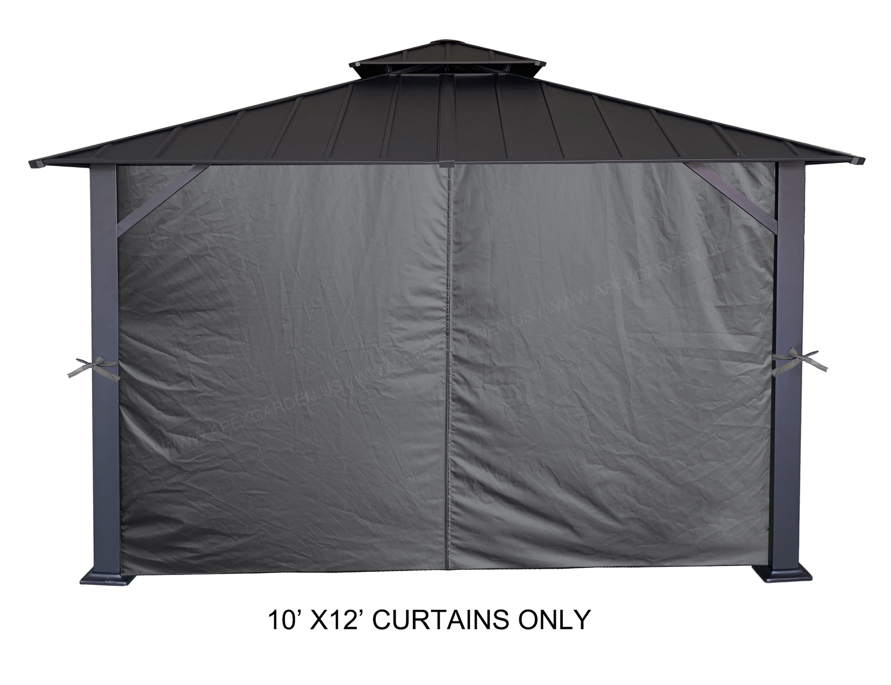 Universal Privacy Curtain Set for 10' x 12' Gazebo (Grey) Walmart Canada