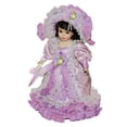 thumbnail image 2 of Muñecas de porcelana victoriana Elegantes figuras de mujer Muñeca de cerámica w / soporte de madera, 2 of 3