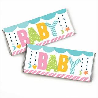 Honey Bee - Mini Candy Bar Wrapper Stickers - Baby Shower or Birthday Party Small Favors - 40 Count